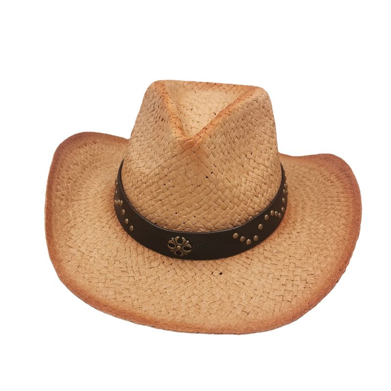 Hataí Cowboy Straw Hataí Monaróir Saincheaptha