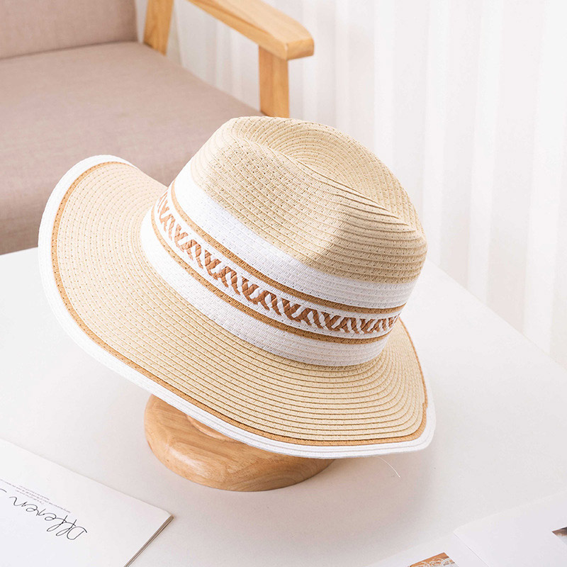 Ardchaighdeán Samhraidh Stripe Tuí Fedora Sun Hat