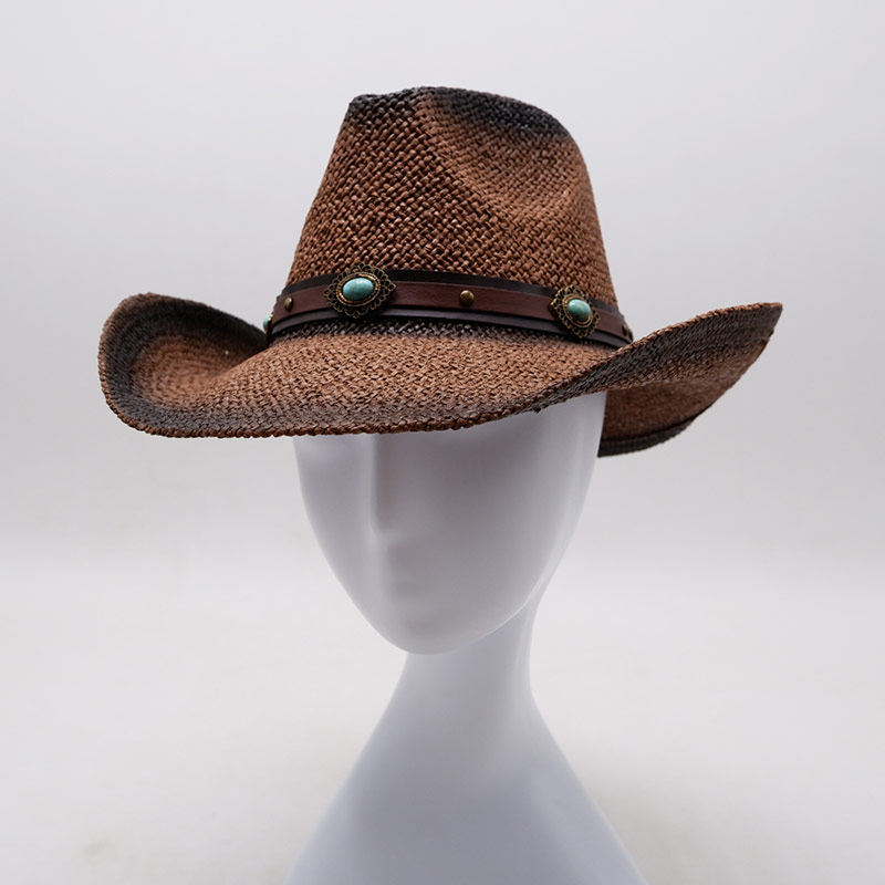 Banna Leathar Turquoise Hataí Cowboy Tuí Donn